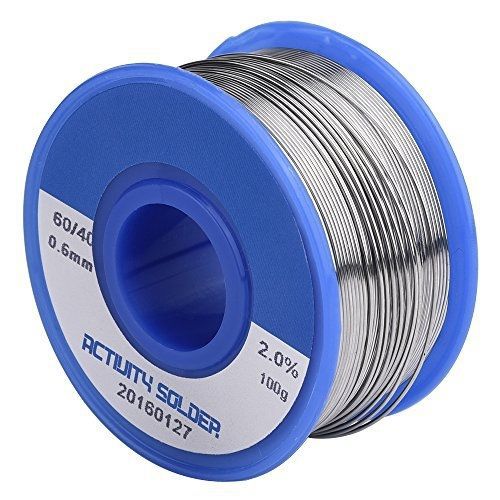 Mudder 0.6mm Sn99 Ag0.3 Cu0.7 0.22lb. Solder Wire with Rosin Core, Lead Free