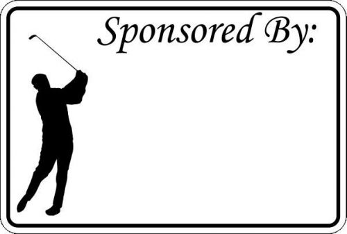 5 PACK   LARGE GOLF SPONSOR SIGN blank with Golfer silhouette