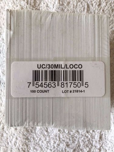 100 PVC Plastic Cards 30Mil LoCo Magnetic Mag Stripe