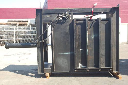 Nichols HD 60&#034; Vertical Hydraulic Cardboard Baler Compactor Double Door 7&#034; CyL