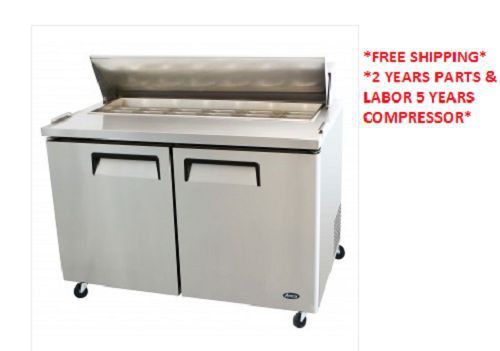 Sandwich prep table 4ft refrigerated atosa usa msf8302 for sale