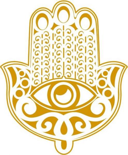 30 Custom Gold Hand of Fatima Personalized Address Labels