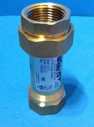 Watts 3/4&#034; inch dual check valve lf7r u2 2 sprinkler lead free 0960067 brass for sale