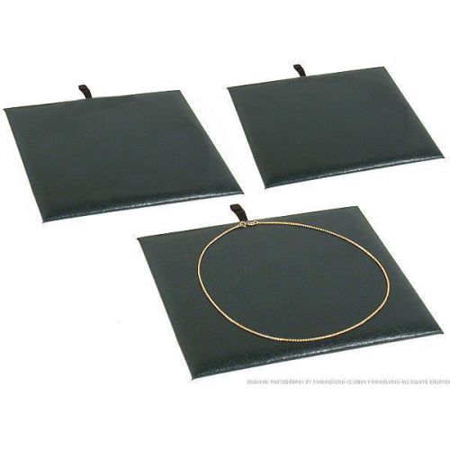 3 Jewelry Display Pad Black Faux Leather Insert