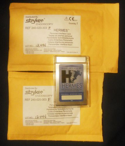 Lot of 2 Stryker Endoscopy Hermes Personal Interface Card REF 240-020-303 F