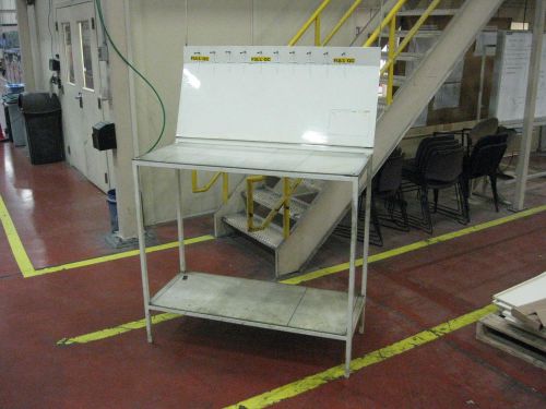 Metal table 48&#034; x 20&#034; with attached 48&#034; x 24&#034; angled back plate knoxville tn for sale