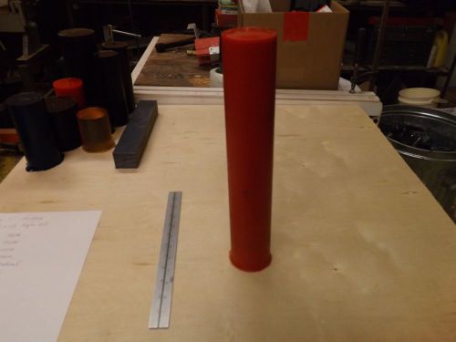 2 3/8 OD x 13&#034; Lg 80A Red Polyurethane Rod