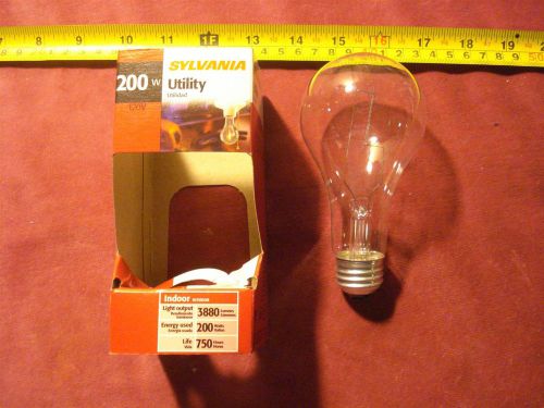 (4017.) Utility Bulb 200 Watts  Medium Base - Clear