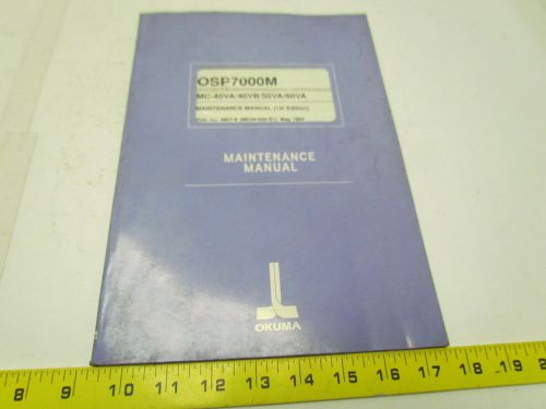 Okuma OSP700M MC-40VA/40VB/50VA/60VA Maintenance manual 1st edition