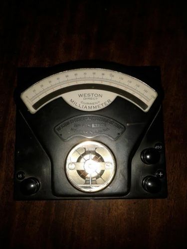 ANTIQUE WESTON DIRECT CURRENT MILLIAMMETER Model 1 #57362 good but untested