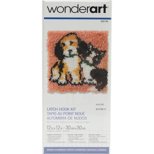 Wonderart Latch Hook Kit 12 Inch X 12 Inch-Best Friends 057355370104