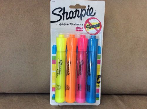 Sharpie Highlighters Smear Guard Chisel Tip 4 Pack Assorted Colours
