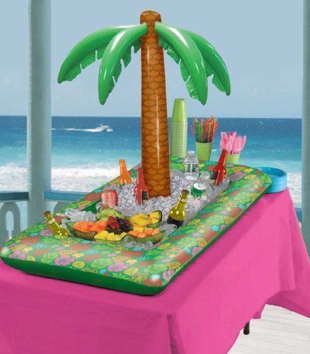 Inflatable Plastic Party Supply Palm Tree Buffet Cooler