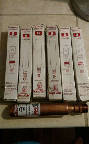 sioux chief hydra rester water hammer arrester 653-b lot of 6