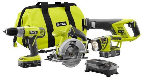 Ryobi cordless combo tool kit drill reciprocrating saw circular saw work light for sale
