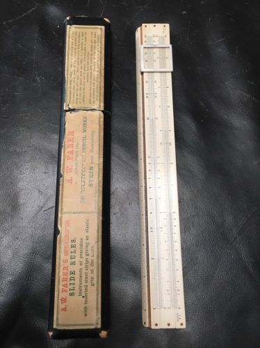 A. W. Fabre D. R. P. No. 206428 Slide Rules Made In Germany