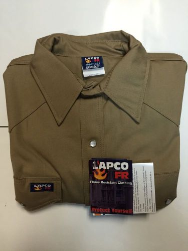 Lapco 7oz Flame Retardant Khaki Work Shirt 2XL