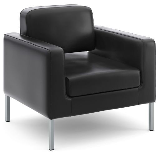 Basyx by hon vl887 leather club chair vl887sb11 for sale