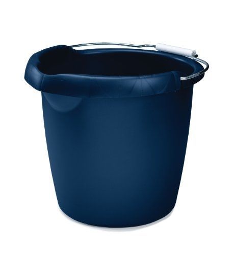 Rubbermaid fg296900roybl roughneck round bucket, 15-quart, blue for sale