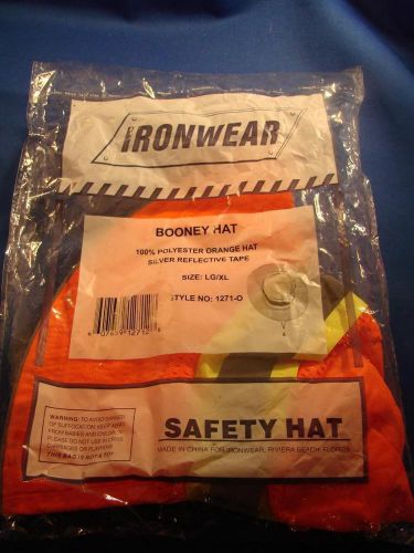 Ironwear booney hat safety orange size lg/xl  free shipping! for sale