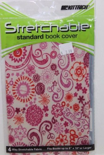 Six (6)  8&#034; x 10&#034; Standard Stretchable Fabric Book Covers 5 Solids &amp; 1 Printed