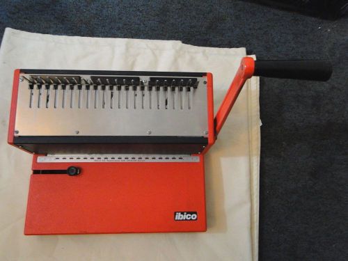Vintage Ibico AG Seestrasse 346 Comb Binding Machine Orange Paper Office Steel *