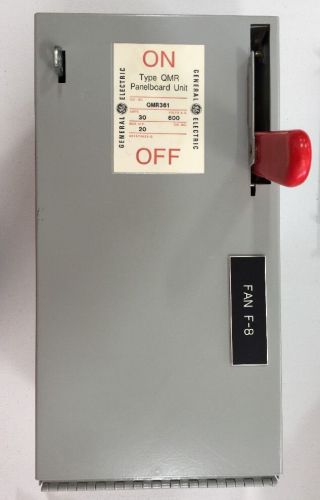 GE QMR361 w/Hardware Fusible Disconnect Panelboard Unit 30 Amp 3 Pole 600VAC