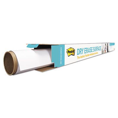 Dry Erase Surface with Adhesive Backing, 72 x 48, White, Sold as 1 Each