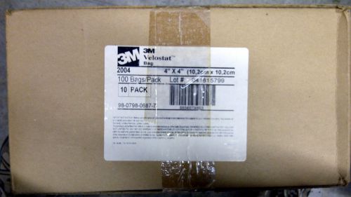 3M VELOSTAT CONDUCTIVE SHIELDING BAGS, 2004, 4&#034; X 4&#034;, 100/BOX, 10 BOX/CS