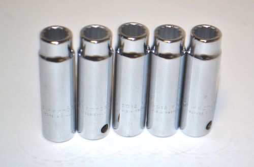 5 nos proto usa professional 5012 3/8&#034; drive 12 point 3/8&#034; deep sockets #k104 for sale