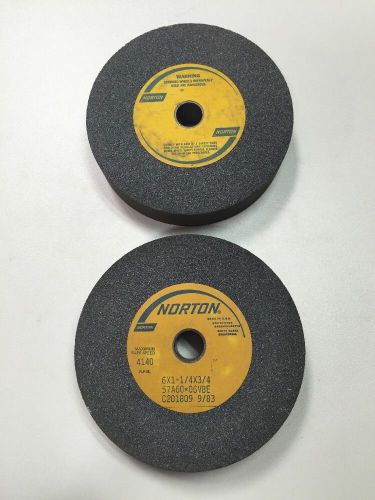 Norton Grinding Wheel 6x1-1/4x3/4 LOT of 2