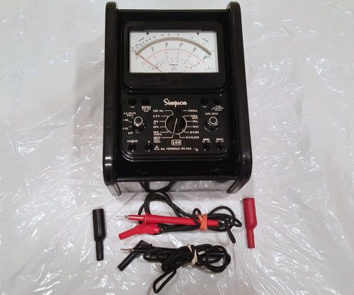 SIMPSON 260 SERIES 8 MULTIMETER with Test Leads, Roll Top Case &amp; New Batteries.
