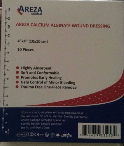 Calcium alginate 4&#034;x4&#034; sterile box of 10 for sale