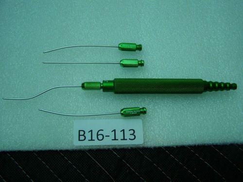 LIPOSUCTION Cannula Set 1.8mm GREEN Removeable HANDLE Plastic Surgery Instrument