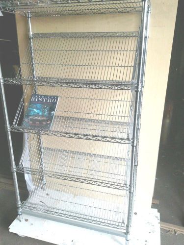 1+ angled shelf metro dc35ec wire merchandiser book rack shelving for sale