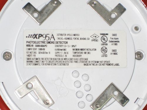 Lot 10 new apollo xp95a photoelectric smoke detectors 55000- 650apo ++new++ for sale