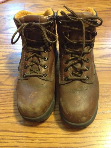 TIMBERLAND PRO TITAN, SAFETY TOES, POWER FIT  Work Boots, Womens, SZ 7M, brown,