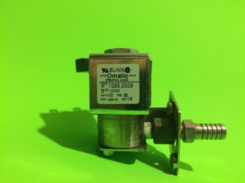 Bunn ultra 2 water solenoid valve 120v 60 hz part no. 1085.0006 for sale