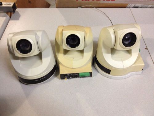 Lot of (3) Sony Color Video Security Camera EVI-D70C (color-white) Power tested
