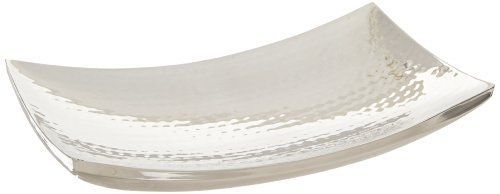 Carlisle 609215 Stainless Steel Curved Tray with Hammered Finish, 12&#034; L x 7&#034; W x