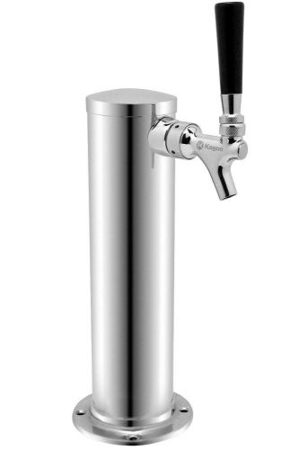 Single tap draft beer kegerator tower stainless steel - includes faucet new for sale