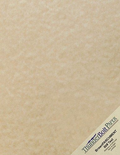 Thunderbolt paper 50 sandy brown parchment 60# paper sheets - 8.5&#034; x 11&#034; (8.5x11 for sale