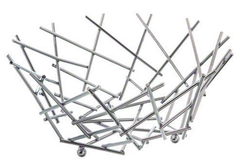 American metalcraft  (fruc10) fruc10 round thatch basket chrome for sale