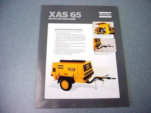 Atlas Copco XAS 65 Portable Compressor Deutz Diesel Brochure