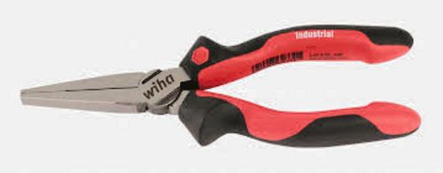 Wiha 30919 6.3 Inches Ergo Soft Grip Industrial Flat Nose Pliers Serrated Jaws