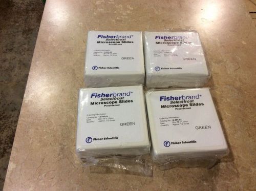 Fisherbrand Selectfrost Microscope Slides Precleaned Green 4 Boxes