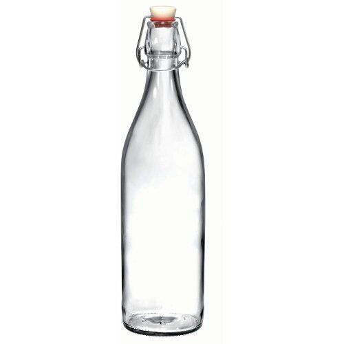 New -  Bormioli Rocco Giara Clear Glass Bottle With Stopper, 33 3/4 oz, B003QZPY