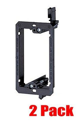 iMBAPrice? Single Gang (1-Gang) Low Voltage Mounting Bracket - Black (Pack of 2)