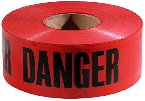Comfitwear pt-200 red danger barricade tape, 3&#034; x 1000&#039; for sale