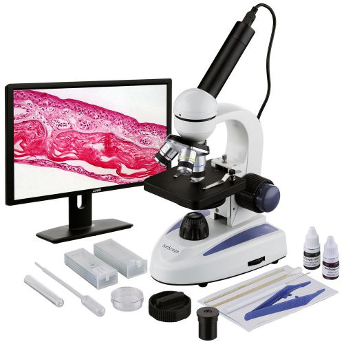 40x-1000x biology science metal glass student microscope with usb digital camera for sale
